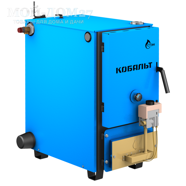 Твердотопливный котел КОБАЛЬТ 35 | Мой-Дом27 | КОБАЛЬТ 35 – мощность 35 кВт (отапливаемая площадь до 350 м2)<br>
Котёл предназначен для работы на твёрдом топливе, с резьбовым фланцем для установки блока ТЭНов, рабочее давление в котле 3 кгс/см2.