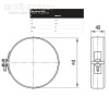 Хомут обжимной 210 мм под растяжку | Мой-Дом27 | Предназначен для крепления элементов дымохода на растяжках в плоскости