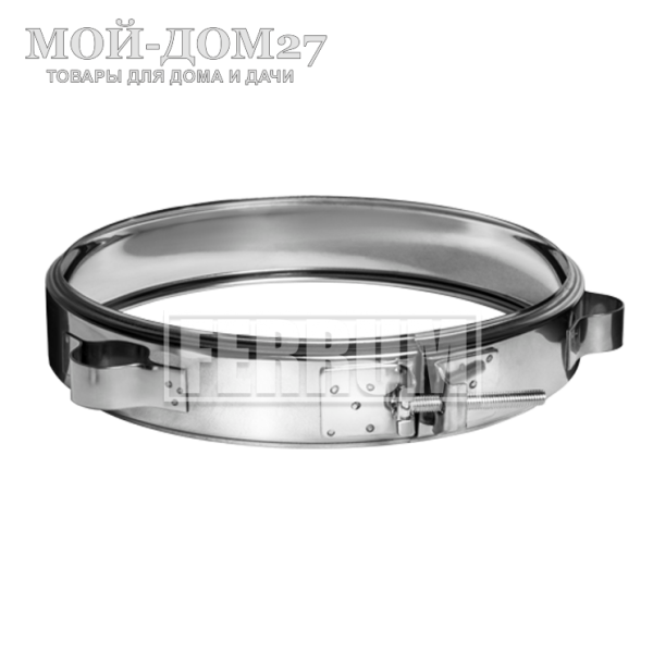 Хомут обжимной под растяжку 200 мм (197) | Мой-Дом27 Хомут обжимной под растяжку 200 мм (197) | Мой-Дом27 | Предназначен для крепления элементов дымохода на растяжках в плоскости