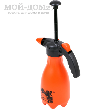 Опрыскиватель ручной 1,5 л. ЖУК классик (ОП-205 М15) | Мой-Дом27 | Пневматический ручной опрыскиватель - литьевой бак с "головой", в которую встроен насос и распылитель&nbsp;<br>
 <u>Радиус распыла</u>:&nbsp;от 10 до 400 мм<br>
 <u>Регулировка распыла</u>:&nbsp;от струи до тумана