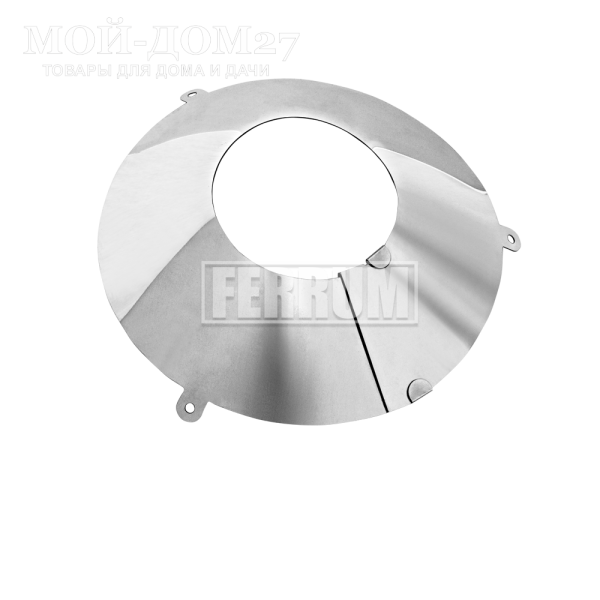 Фланец декоративный 200-210 мм (430/0,5) | Мой-Дом27 | Внешне простой элемент выполняет важную роль. Благодаря своей форме его используют для декоративного прохода в стену или в существующий кирпичный дымоход
