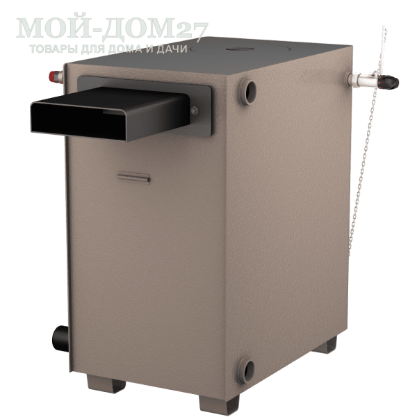 Твердотопливный котел КАРАКАН 16 ТПЭ-3 | Мой-Дом27 | Мощность 16 кВт (отапливаемая площадь до 160 м2)<br>
Котёл предназначен для работы на твёрдом топливе, имеет варочную плиту, с резьбовым фланцем для установки блока ТЭНов, рабочее давление в котле 3 кгс/см2.