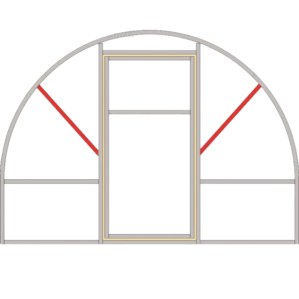 Усилитель фронтона (торца) теплицы | Мой-Дом27 | Комплект для усиления фронтонов (торцов) теплицы - увеличивает жесткость и несущую способность всей конструкции.