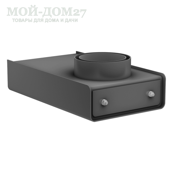 Переходник под кирпичную кладку КАРАКАН КВ-ПГ-1 | Мой-Дом27 | Назначение: для замены стандартного выхода дымохода сверху на переход под кирпичную кладку сзади (сбоку) 
Применяется к котлам серии Каракан: 7 mini, 8ТПЭ-3, 11 Mini, 12ТПЭ-3