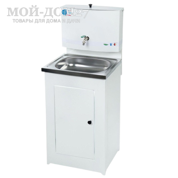 Умывальник без подогрева нерж. мойка | Мой-Дом27 Умывальник без подогрева нерж. мойка | Мой-Дом27 | Объем бака – 20 литров без нагревателя<br>
 Материал умывальника – сталь толщиной 0,7 мм<br>
 Мойка – нержавеющая сталь<br>
 Кран – металлический<br>
Поставляется в разобранном виде, в коробке 80*54*20 см с ручками