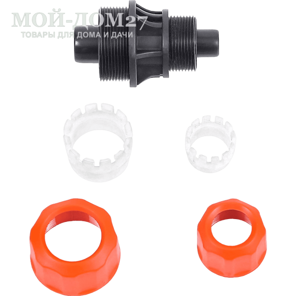 Муфта соединительная ЖУК 1/2 - 3/4 | Мой-Дом27 | Муфта используется для перехода шланга с диаметром 1/2" на диаметр 3/4"
