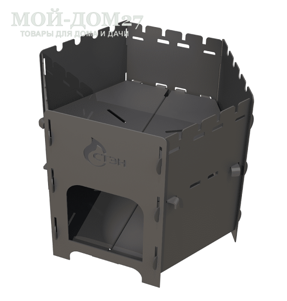 Печь под казан и мангал Казан-Мангал Лайт | Мой-Дом27 | Печь-казан-мангал ЛАЙТ применяется в трёх вариантах:<br>
 - как печь под казан, для приготовления пищи в казане ёмкостью 6-8 л;<br>
 - как мангал, для приготовления шашлыков;<br>
- как печь с варочной поверхностью, для приготовления пищи в обычной посуде.