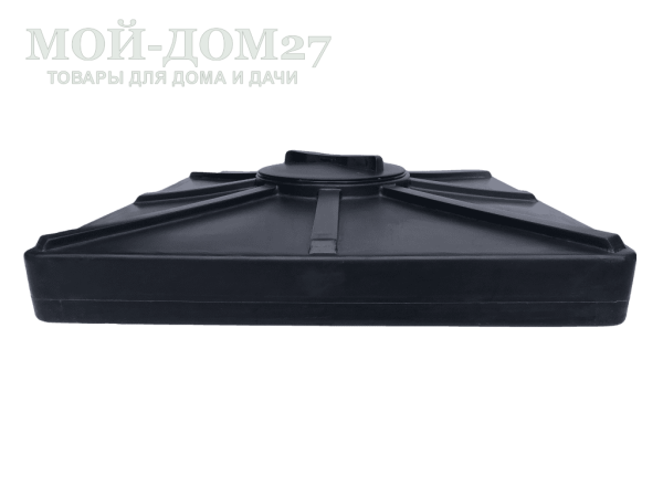 Бак плоский 200 литров для душа | Мой-Дом27 | Пластиковый бак для устройства летнего душа имеет очень небольшой вес, поэтому он очень удобен в монтаже, а также в транспортировке и хранении.
В верхней части бака находится резьбовая крышка c диаметром горловины 285 мм, в крышке предусмотрен дыхательный клапан. 
На дне бака установлен выходной патрубок на 3/4 дюйма для монтажа душевой лейки