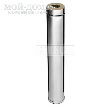 Сэндвич труба 1 метр 115х200 мм (430/0,8) | Мой-Дом27 | Предназначен для отвода дыма и газов на прямом участке.