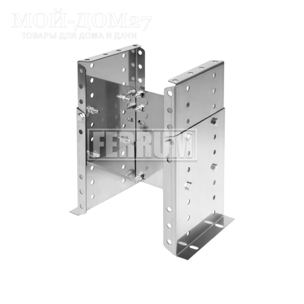 Опора напольная для сэндвич трубы | Мой-Дом27 | Предназначена для силового упора дымоходной трубы. Этот элемент устанавливается на горизонтальных поверхностях, например на полу или перекрытиях, в нижней точке трубы. 