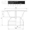 Оголовок (зонт на сэндвич) 115х200 мм | Мой-Дом27 | Является завершающим элементом дымового канала, используется для предохранения двустенного дымохода от атмосферных осадков, а также закрывает слой теплоизоляции.
