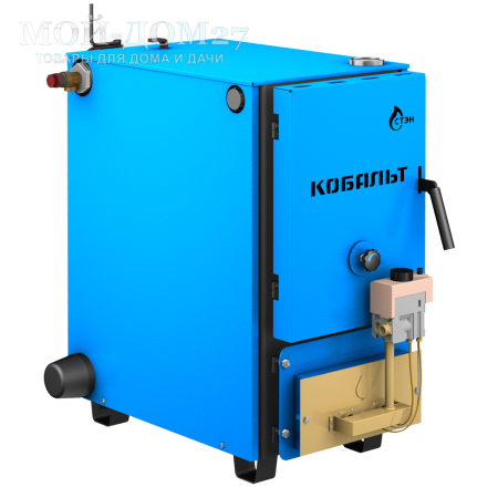Твердотопливный котел КОБАЛЬТ 35 | Мой-Дом27 Твердотопливный котел КОБАЛЬТ 35 | Мой-Дом27 | КОБАЛЬТ 35 – мощность 35 кВт (отапливаемая площадь до 350 м2)<br>
Котёл предназначен для работы на твёрдом топливе, с резьбовым фланцем для установки блока ТЭНов, рабочее давление в котле 3 кгс/см2.