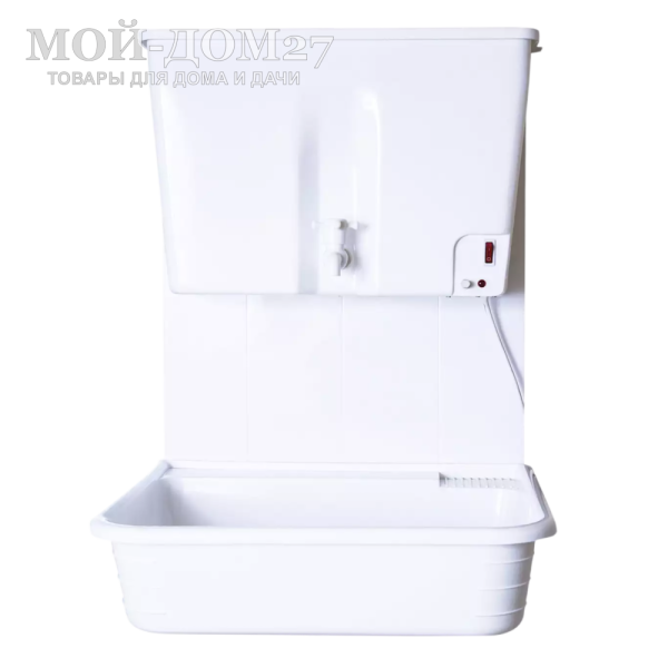 Умывальник ЭВБО-17 навесной с пласт. мойкой и подогревом | Мой-Дом27 | Электроводонагреватель - 17 литров
Раковина: 410 x 495 x 140 мм
Кронштейн для крепления раковины: 2 шт.