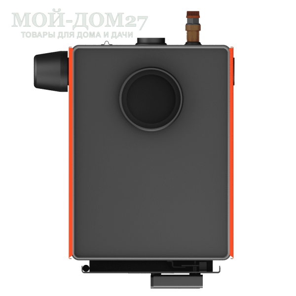 Твердотопливный котел СТЭН mini 7 | Мой-Дом27 | Мощность 7 кВт (отапливаемая площадь до 70 м2)<br>
Котёл предназначен для работы на твёрдом топливе, с резьбовым фланцем для установки блока ТЭНов, рабочее давление в котле 1кгс/см2. Боковые декоративные панели - съемные