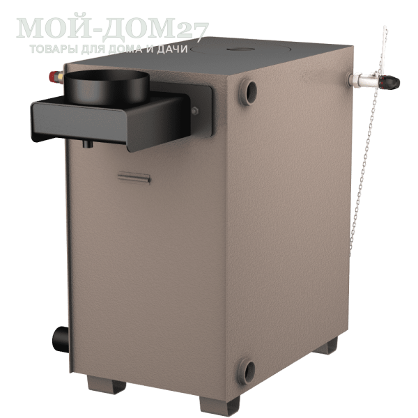 Твердотопливный котел КАРАКАН 16 ТПЭ-3 | Мой-Дом27 | Мощность 16 кВт (отапливаемая площадь до 160 м2)<br>
Котёл предназначен для работы на твёрдом топливе, имеет варочную плиту, с резьбовым фланцем для установки блока ТЭНов, рабочее давление в котле 3 кгс/см2.